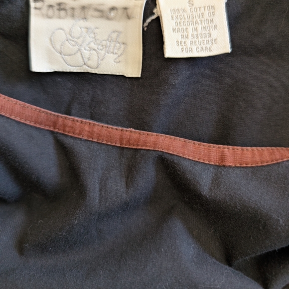 Vintage Womens Small 100% Cotton Maxi Dress Brown Embroidered Safari Vacation - Picture 5 of 5